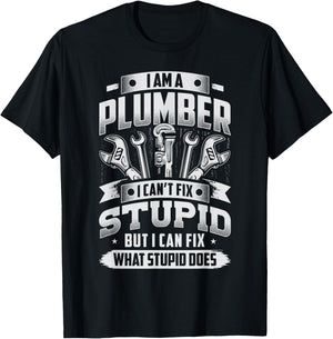 Funny Plumber Men T-Shirt - T-Shirt | Black