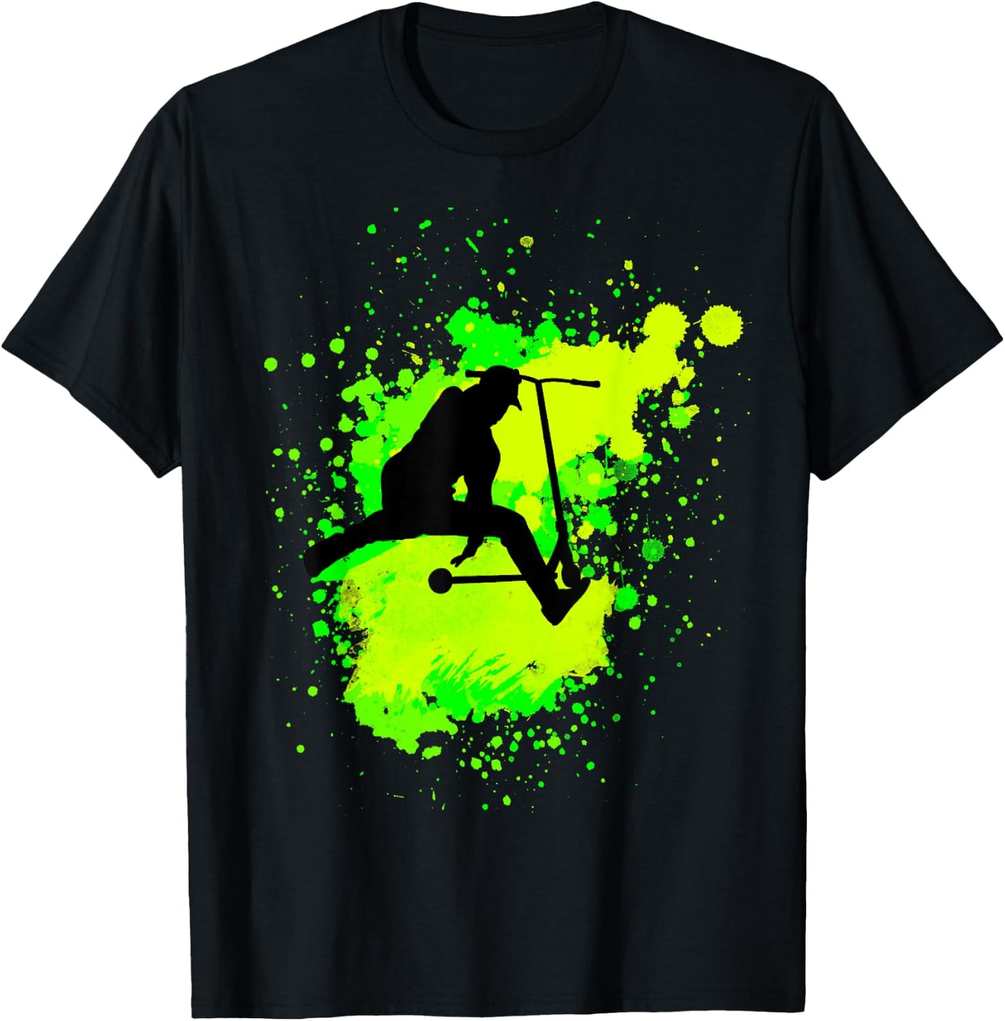Crazy Scooter Stunt Tricks for Scooters Lovers T-Shirt - T-Shirt | Black