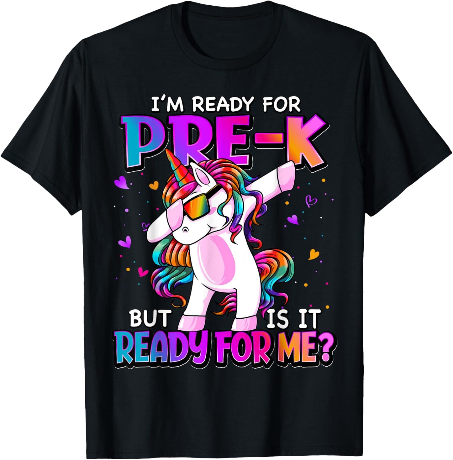 I'm Ready For Pre-K Shirt Back To School Pre-K Girls T-Shirt - T-Shirt | Black