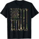 Camo Flag Wrench Vintage Fathers Day Patriotic Mechanic Men T-Shirt - T-Shirt | Black