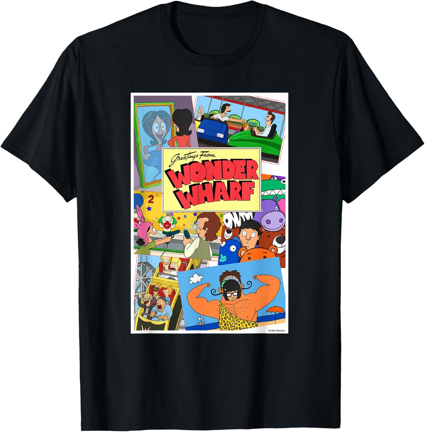 The Bob's Burgers Movie Greetings from Wonder Wharf T-Shirt - T-Shirt | Black