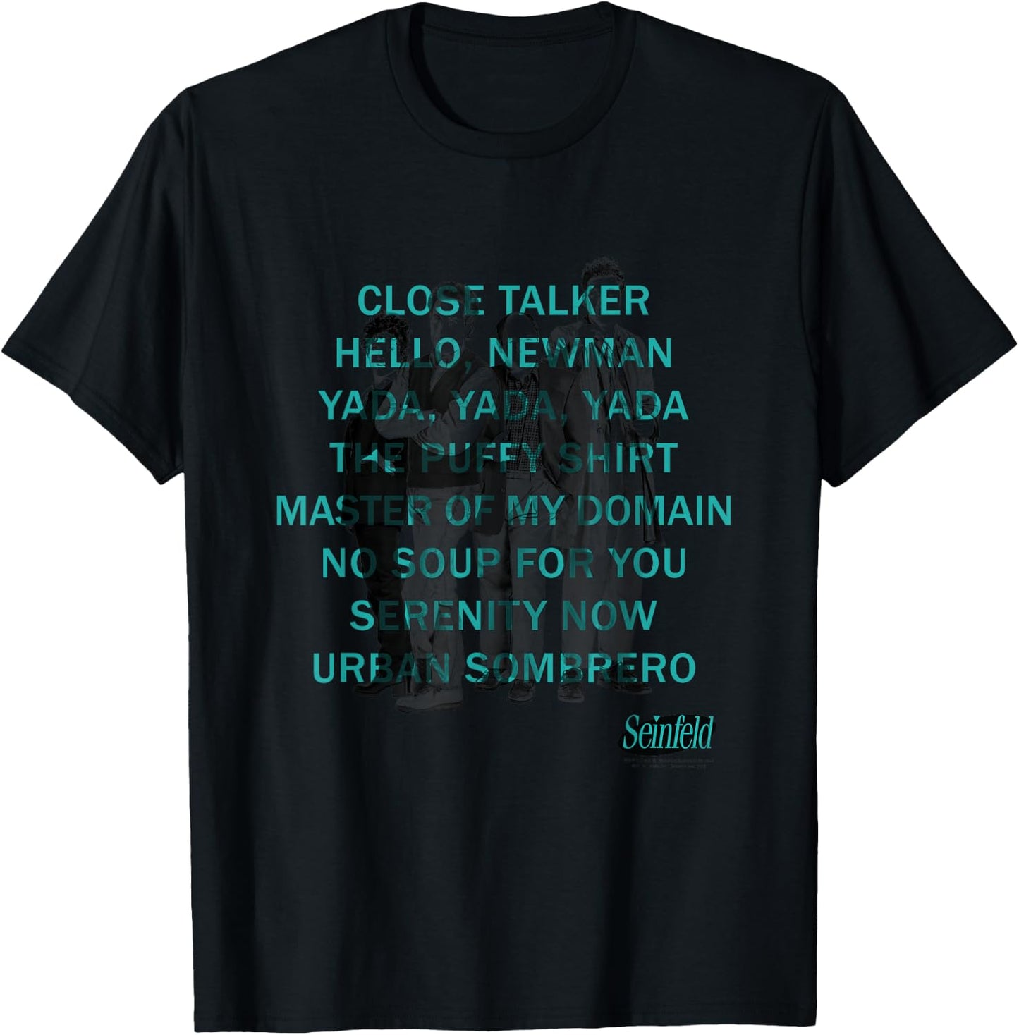 Seinfeld Cast and Quotes T-Shirt - T-Shirt | Black