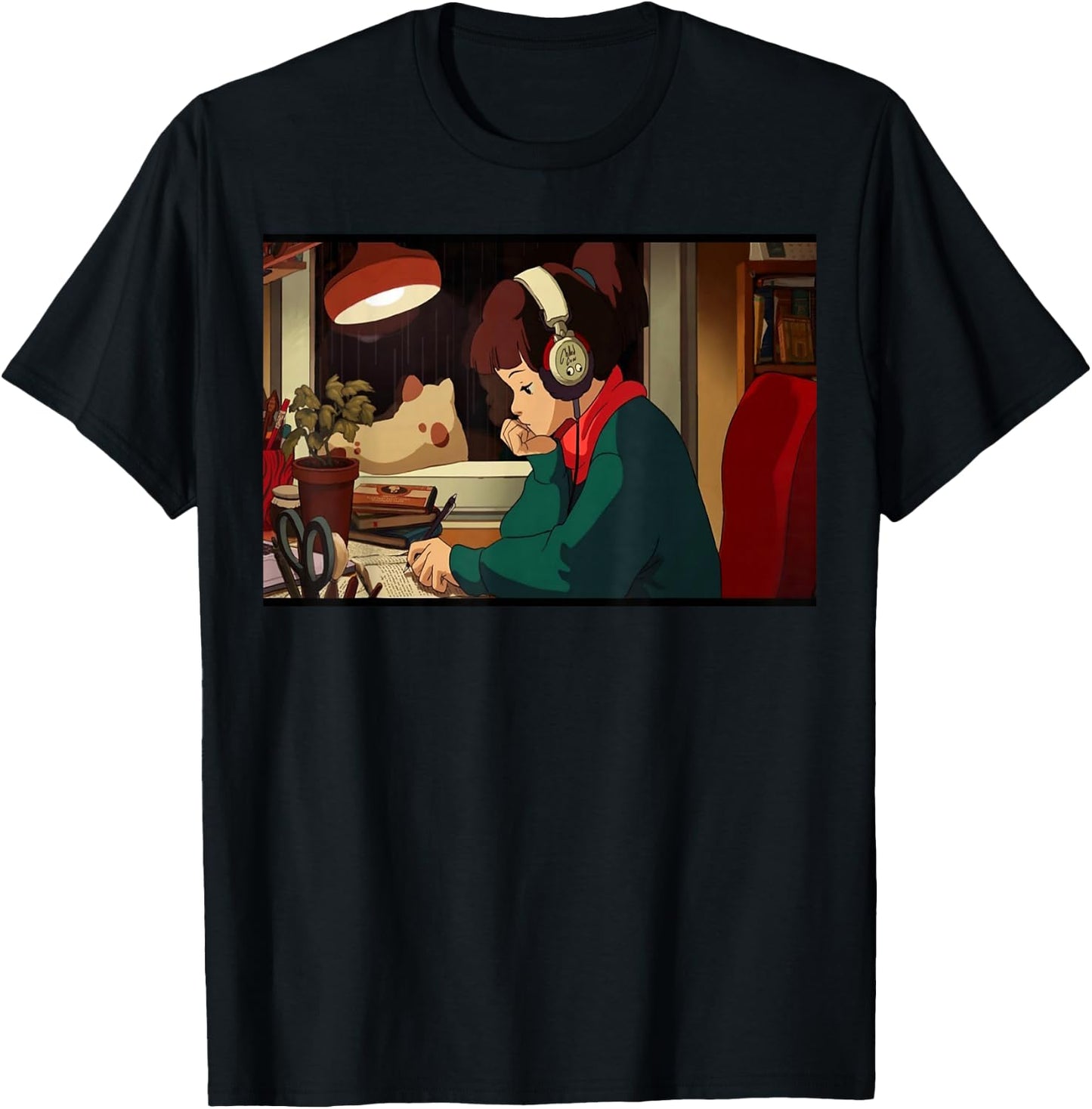 Lofi Hip Hop Chill Jazz Hop Beats to Relax to Lofi Girl T-Shirt - T-Shirt | Black