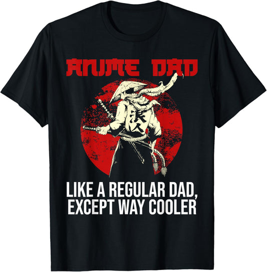 Anime DAd Like A Regular Dad Except Way Cooler Noodles Anime , Black, Small T-Shirt - T-Shirt | Black