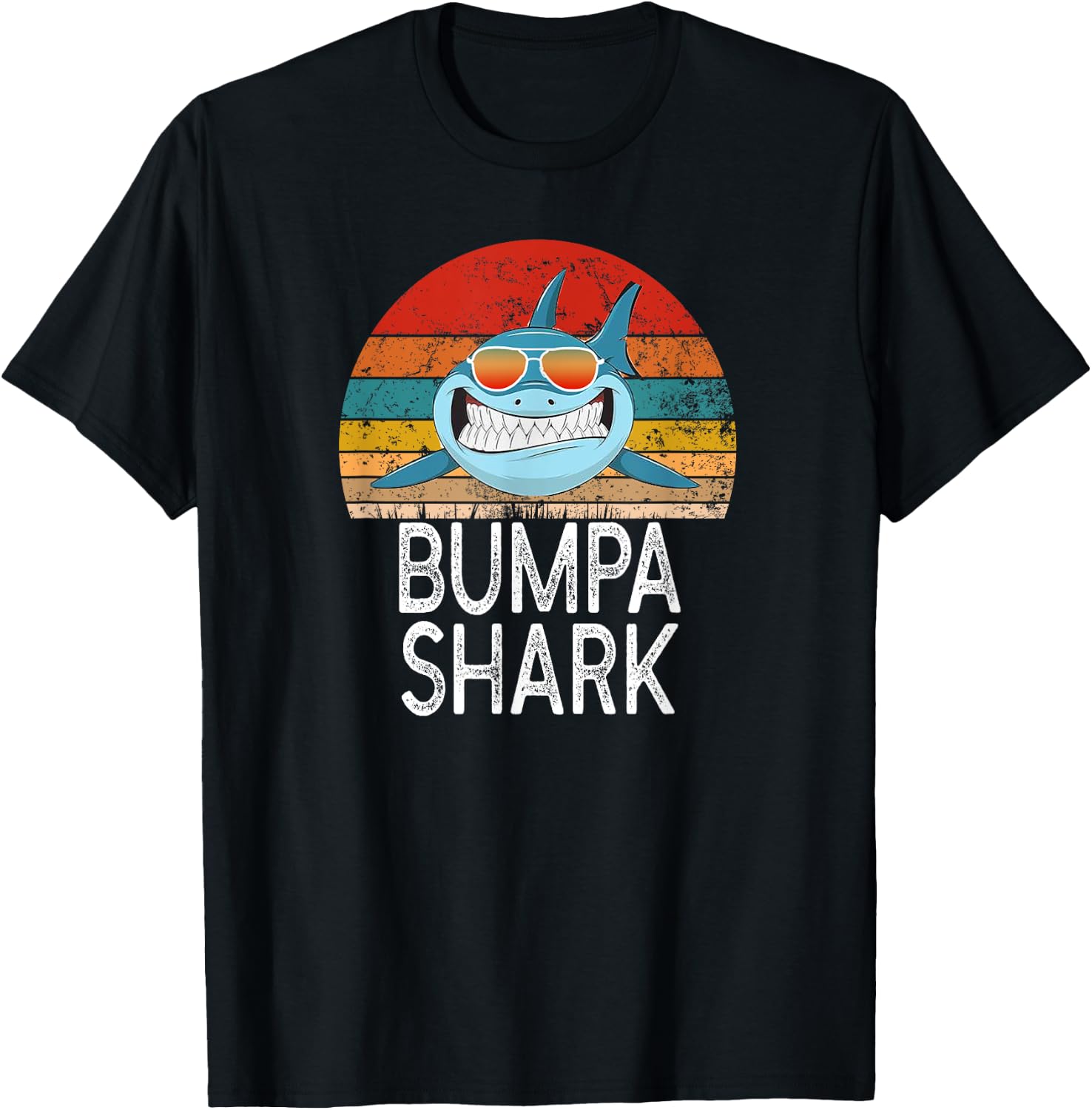 Bumpa Shark Grandpa Funny T-Shirt - T-Shirt | Black