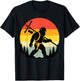 Retro Bigfoot Lineman Power Worker Sasquatch Electric Humor T-Shirt - T-Shirt | Black