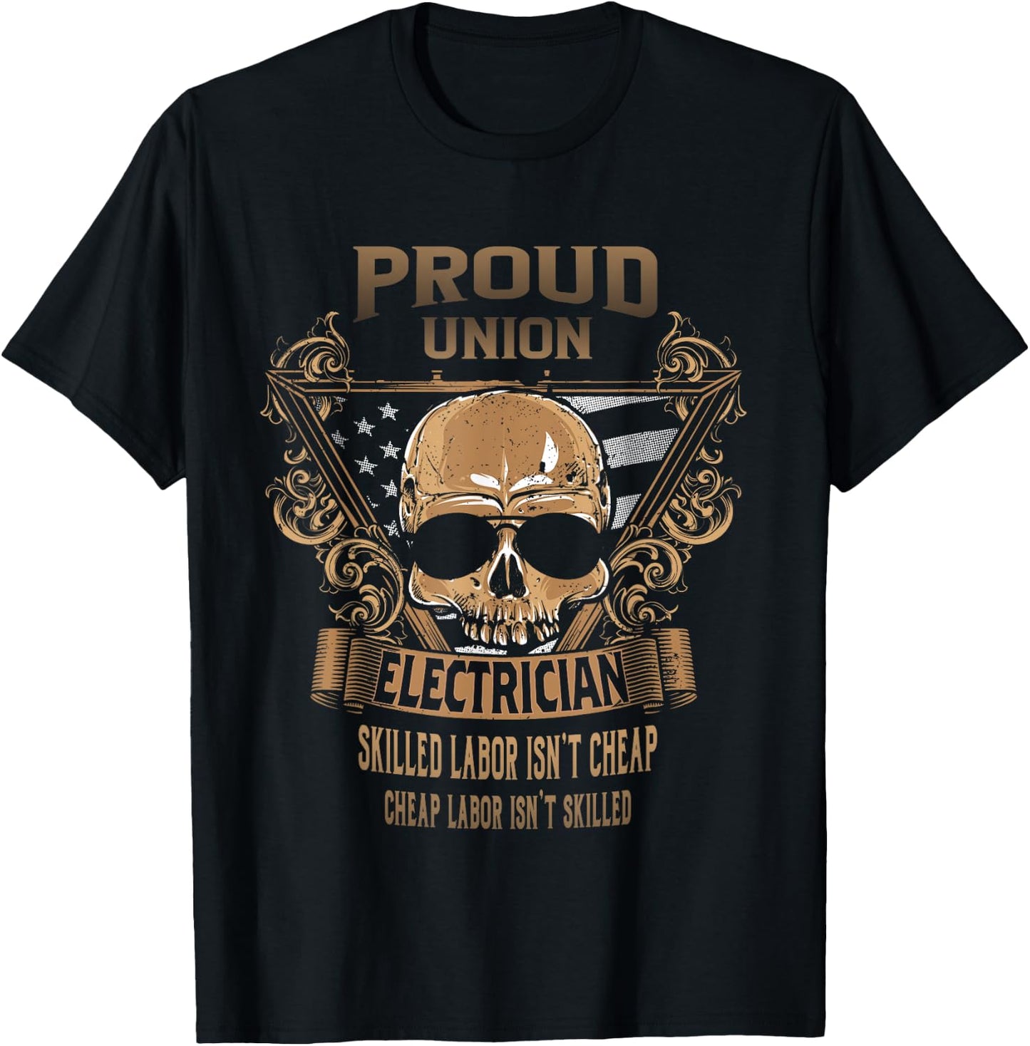 Union Electrician - Proud Union Worker T-Shirt - T-Shirt | Black
