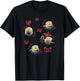 Minions Valentine's Day Bob and Teddy Bear Jumble T-Shirt - T-Shirt | Black