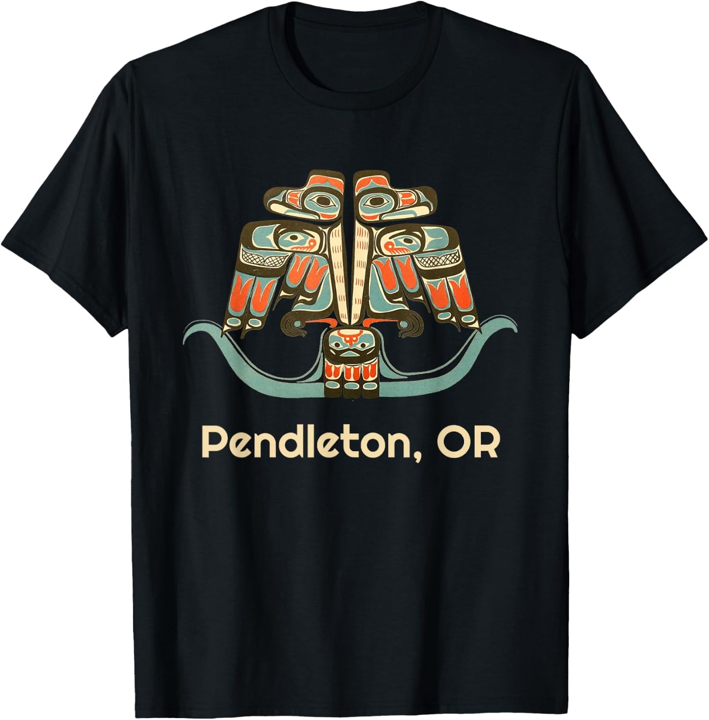 Pendleton Oregon Thunderbird NW Native American T-Shirt - T-Shirt | Black