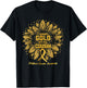 I Wear Gold For My Cousin - Gold Sunflower Childhood Cancer T-Shirt - T-Shirt | Black