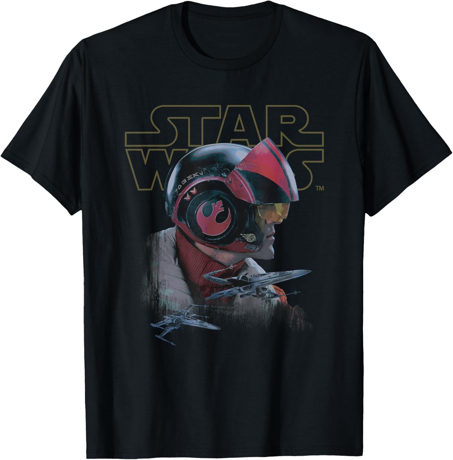 Star Wars The Force Awakens Poe Dameron X-Wing T-Shirt - T-Shirt | Black