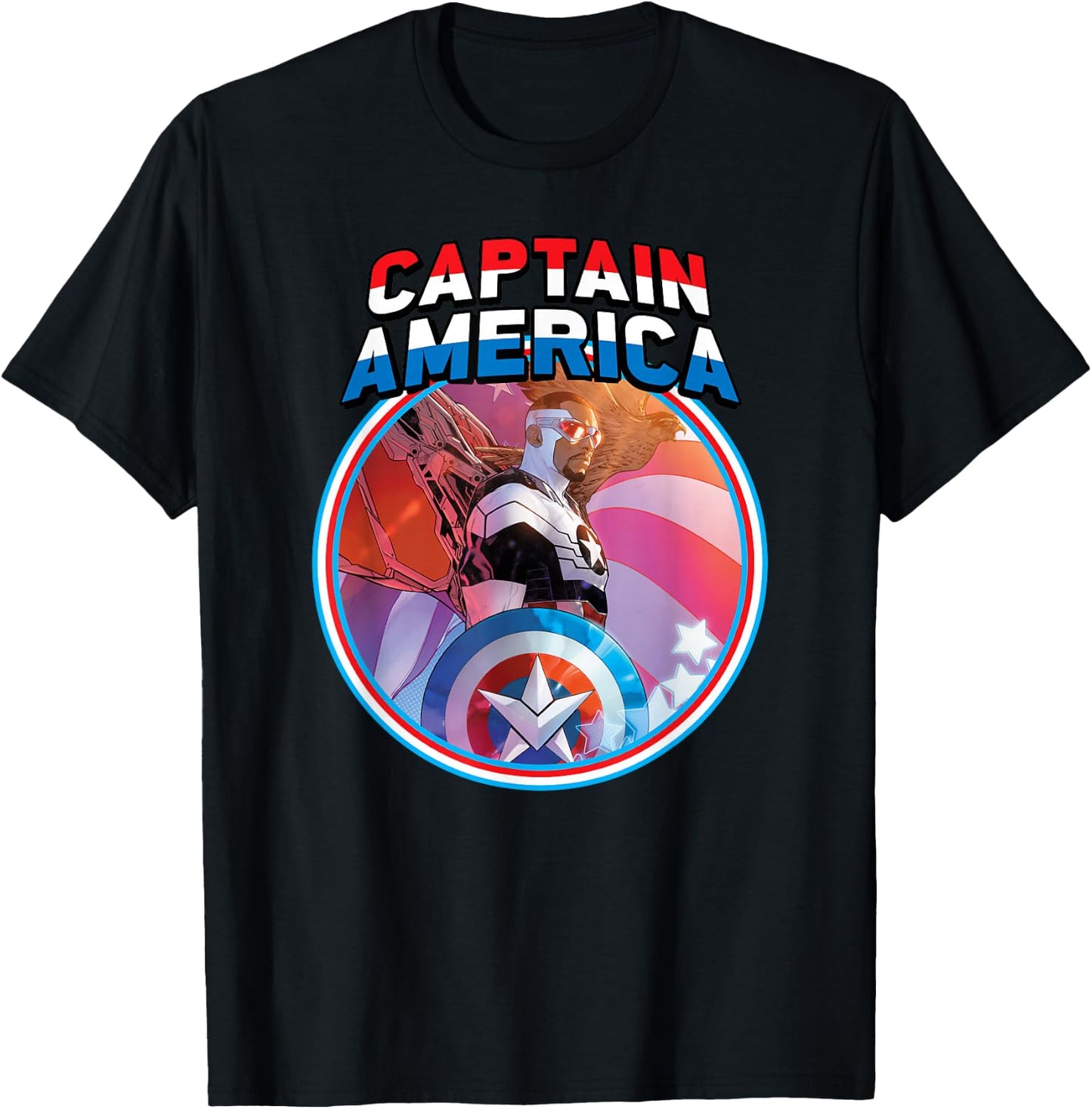 Marvel Captain America Symbol of Truth Sam Wilson T-Shirt - T-Shirt | Black