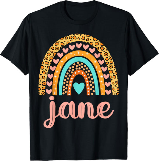 Jane Jane Name Birthday Shirt Gift T-Shirt - T-Shirt | Black