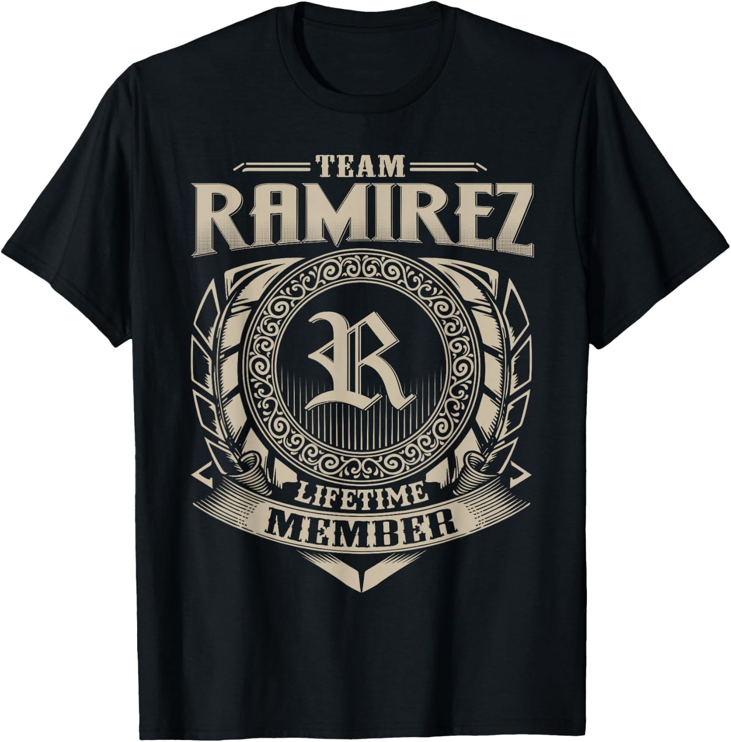 Team RAMIREZ Lifetime Member Vintage RAMIREZ Family T-Shirt - T-Shirt | Black