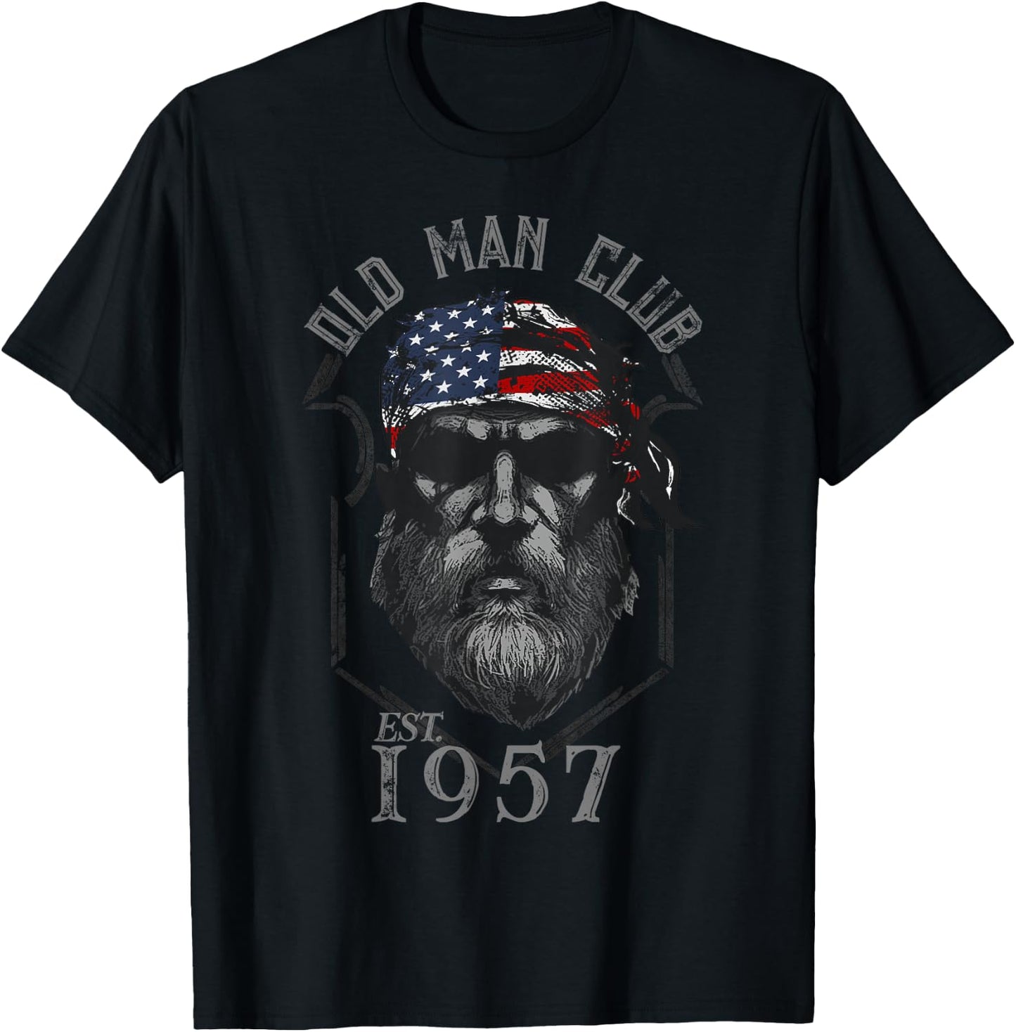 Old Man Club: Established 1957 T-Shirt - T-Shirt | Black