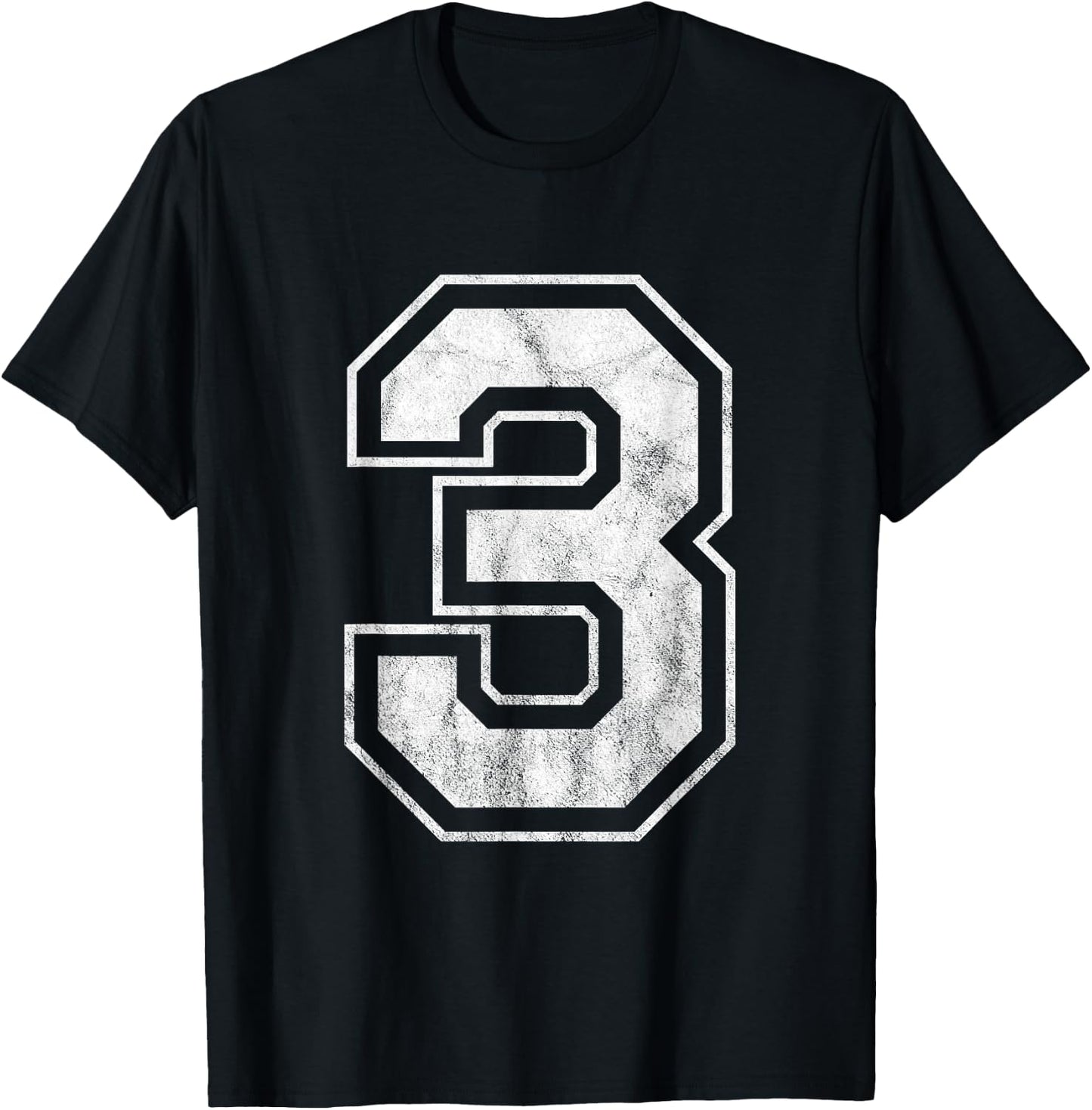 Number 3 T-Shirt - T-Shirt | Black