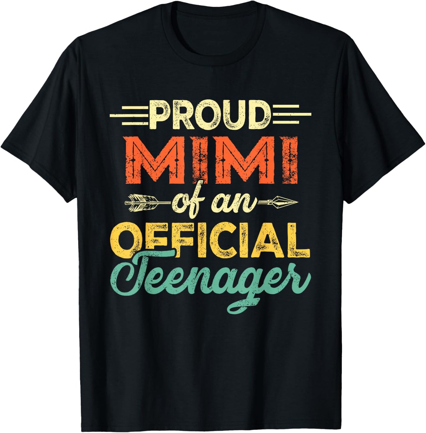 Proud Mimi 13th Birthday Official Teenager 13 Years Old T-Shirt - T-Shirt | Black