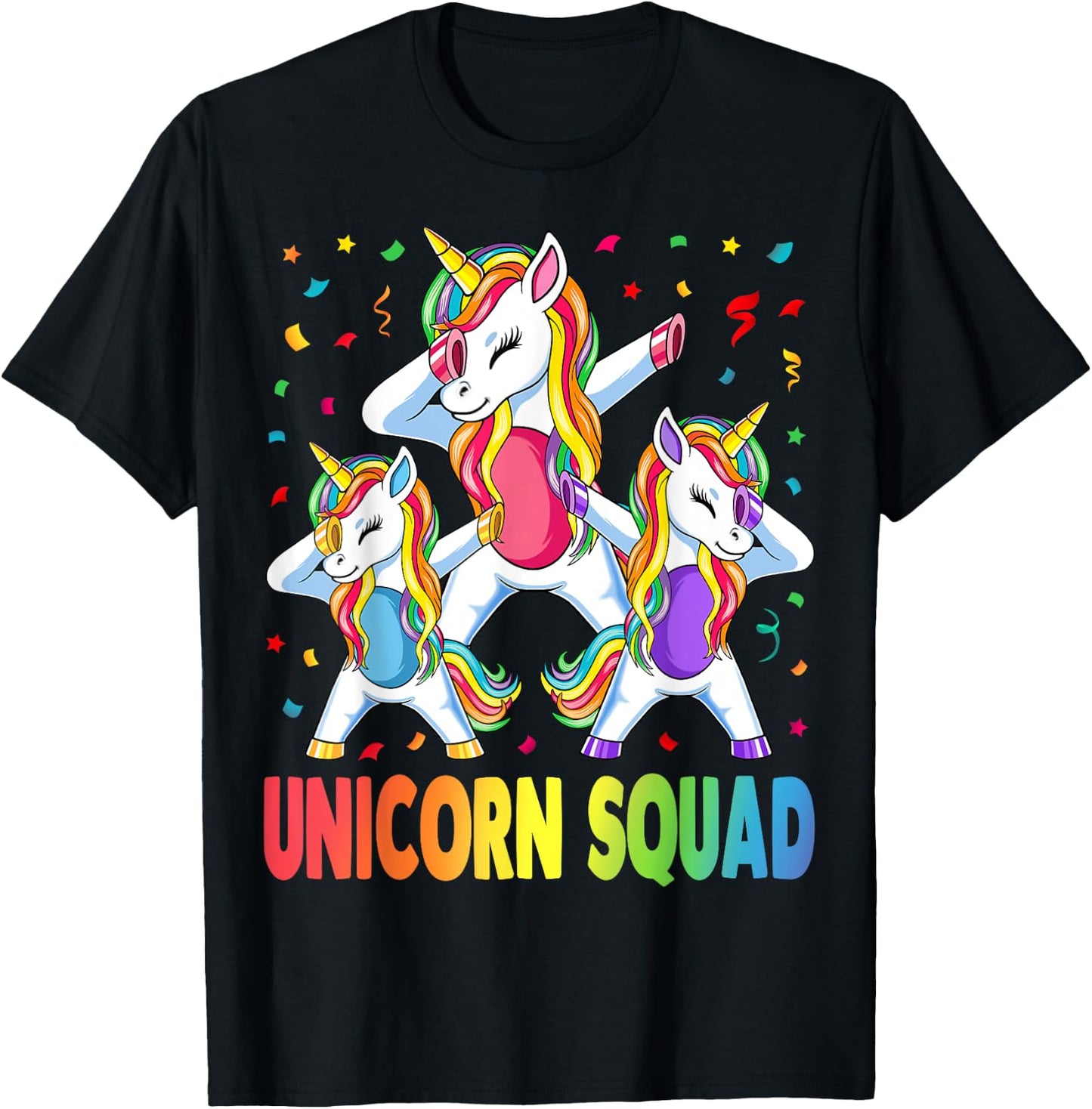 Unicorn Squad Shirt, Unicorn Gifts , Black T-Shirt - T-Shirt | Black
