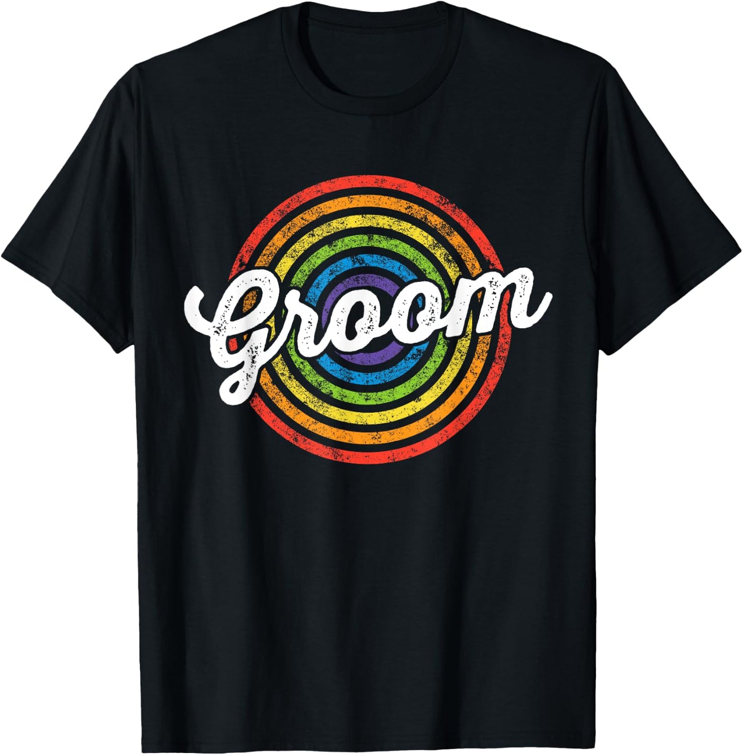 Groom Bachelor Party LGBT Same Sex Gay Wedding Husband T-Shirt - T-Shirt | Black