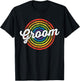 Groom Bachelor Party LGBT Same Sex Gay Wedding Husband T-Shirt - T-Shirt | Black
