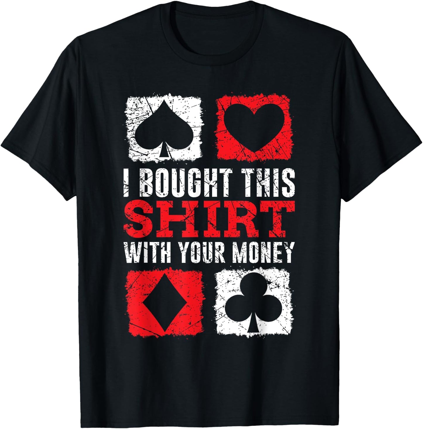 Card Game Card Player Skat Poker Double Head Gift T-Shirt - T-Shirt | Black
