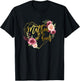 Matron of Honor Bridal Team Matching Floral Brides Sister T-Shirt - T-Shirt | Black