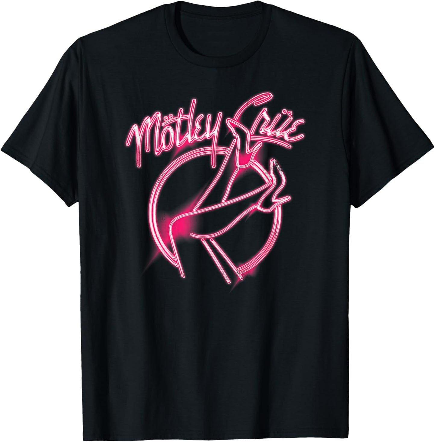 Mötley Crüe – Girls Girls Girls Pink Neon Heels T-Shirt - T-Shirt | Black