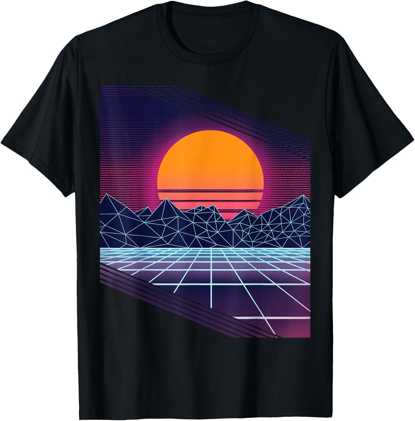 Retro 80s Vaporwave Outrun style T-Shirt - T-Shirt | Black