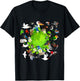 Flock of Cartoon Birds Around Earth | Earth Day Birdorable T-Shirt - T-Shirt | Black