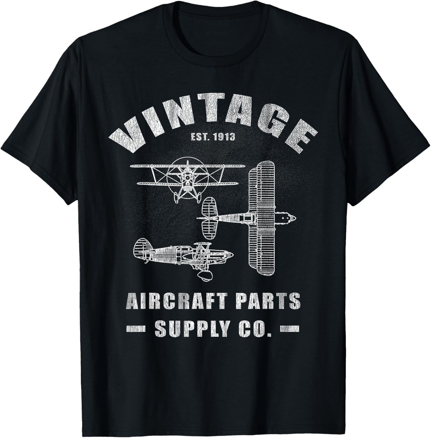 Airplane Aircraft Mechanic Biplane Bush Plane T-Shirt - T-Shirt | Black