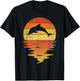 Dolphin shirt 70s vintage retro sunset Dolphin Zookeeper T-Shirt - T-Shirt | Black