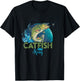 Catfish King Funny Fishing Lover Catfishing Graphic T-Shirt - T-Shirt | Black