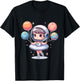 Cute ballerina girl space astronaut funny space ballons T-Shirt - T-Shirt | Black