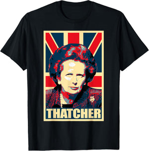 Margaret Thatcher Propaganda Pop Art Poster T-Shirt - T-Shirt | Black