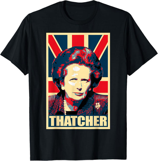 Margaret Thatcher Propaganda Pop Art Poster T-Shirt - T-Shirt | Black
