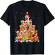 Golden Retriever Christmas Tree Matching Pajamas Dog Lovers T-Shirt - T-Shirt | Black