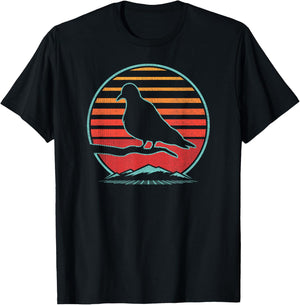 Mourning Dove Retro Vintage 80s Style Birding Gift T-Shirt - T-Shirt | Black