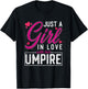 Just a Girl in Love with Her Umpire Funny Umpire's Wife T-Shirt - T-Shirt | Black
