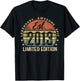 Est 2013 Limited Edition 12th Birthday Gifts 12 Year Old T-Shirt - T-Shirt | Black