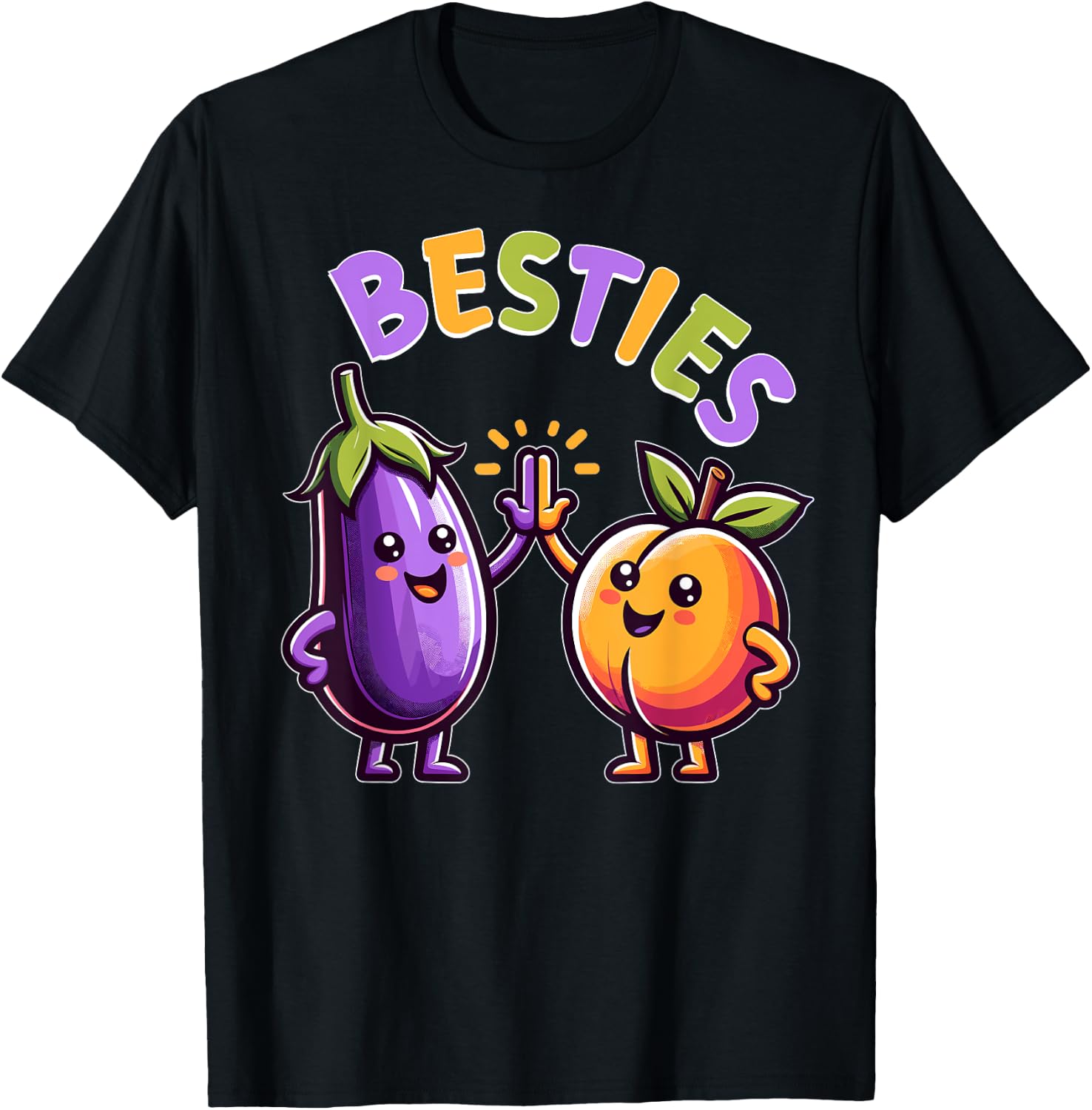 Funny Besties Hilarious Naughty Adult Humor Joke Saying Gag T-Shirt - T-Shirt | Black