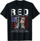 Red Until They All Come Home USA Flag T-Shirt - T-Shirt | Black