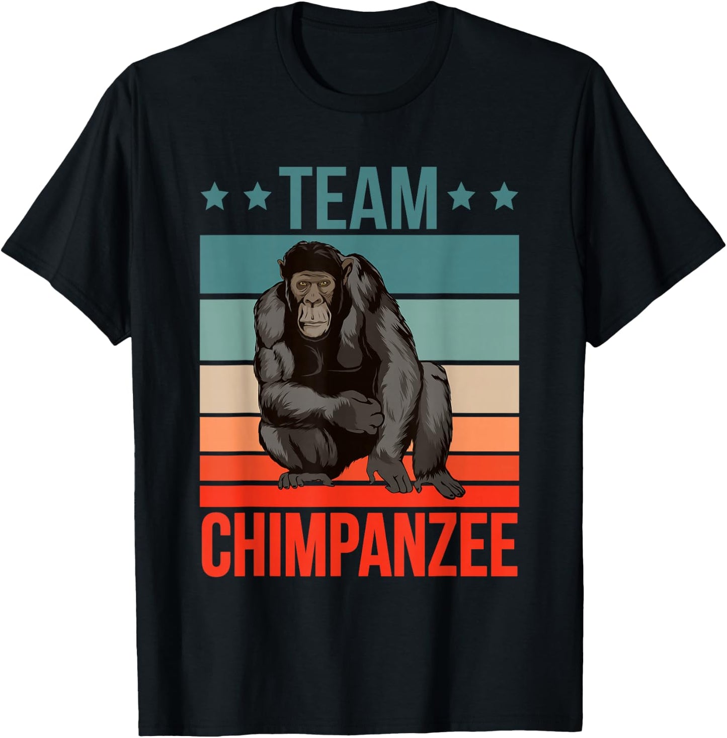 Team Chimpanzee Quote Great Ape Primate Chimpanzee T-Shirt - T-Shirt | Black