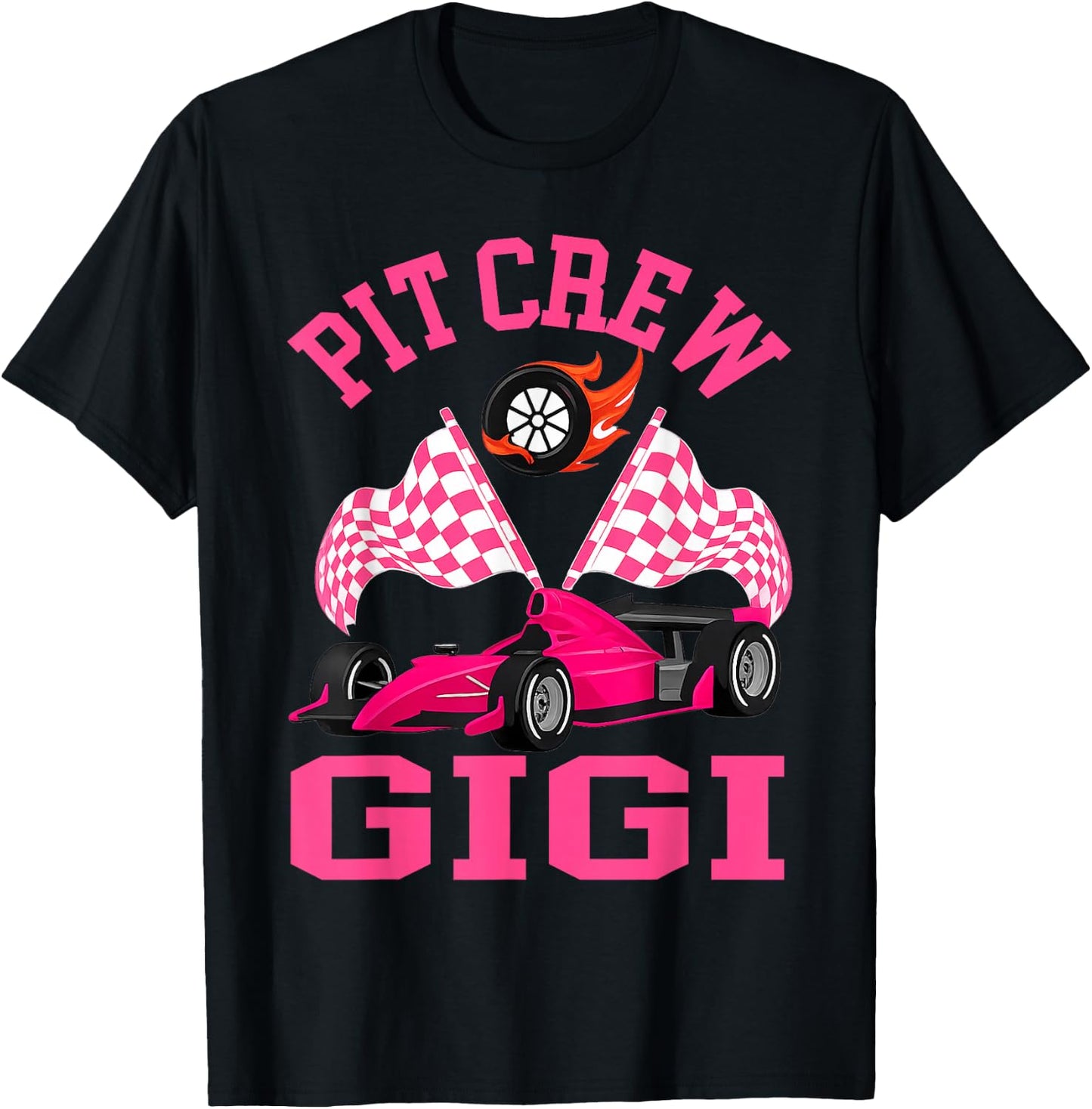Race Car Birthday Party Racing Family Gigi Pit Crew T-Shirt - T-Shirt | Black