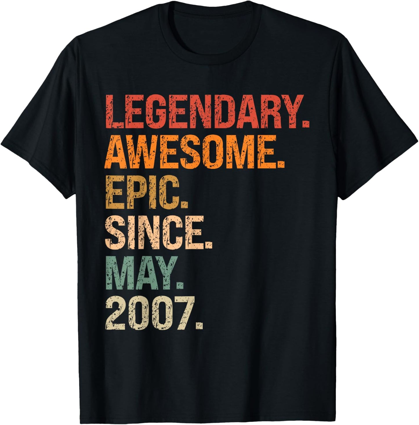 Legendary Awesome Epic Since May 2007 16th Birthday Gifts T-Shirt - T-Shirt | Black