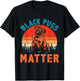 Vintage Retro Black Pugs Matter Funny Pet Dog Lover Women Girls Kids T-Shirt - T-Shirt | Black
