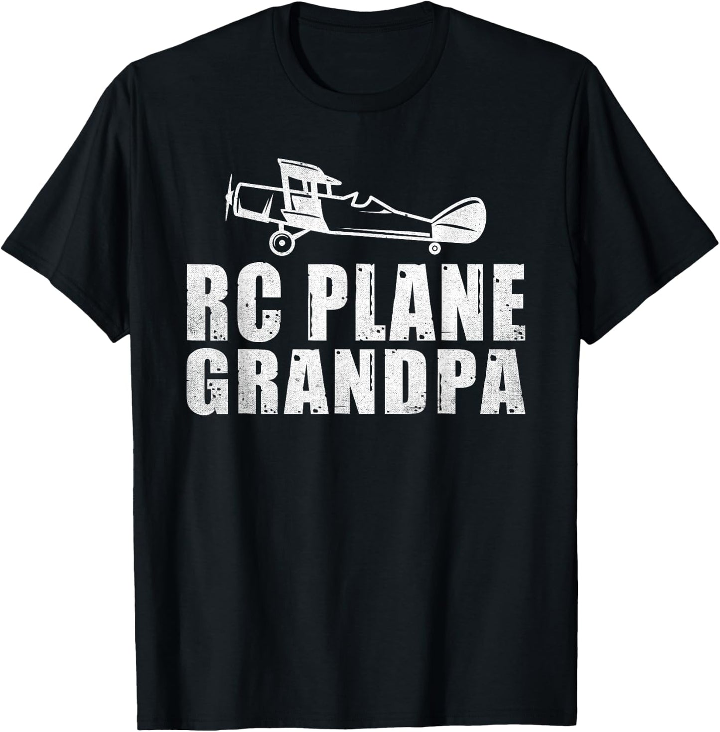 RC Plane Flying RC Plane Grandpa T-Shirt - T-Shirt | Black