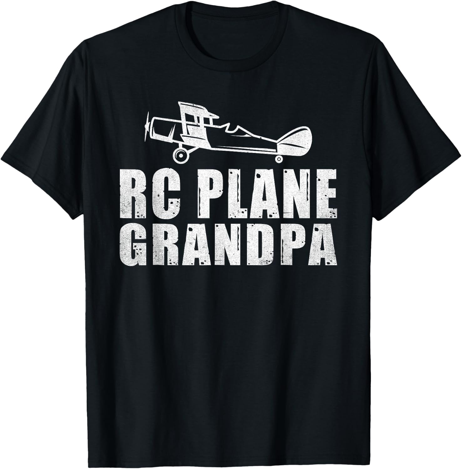 RC Plane Flying RC Plane Grandpa T-Shirt - T-Shirt | Black