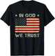 Vintage Old American Flag In God We Trust Christian T-Shirt - T-Shirt | Black