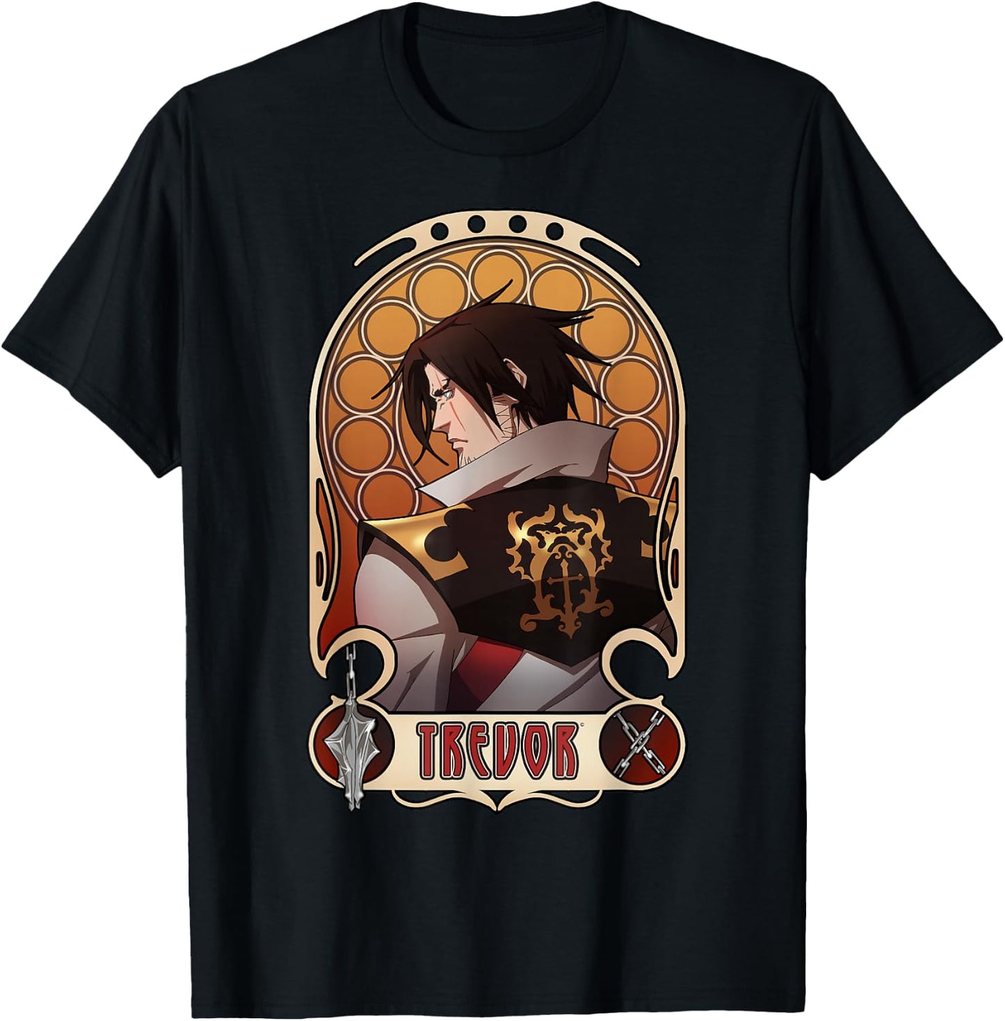 Netflix Castlevania Trevor Belmont Portrait T-Shirt - T-Shirt | Black