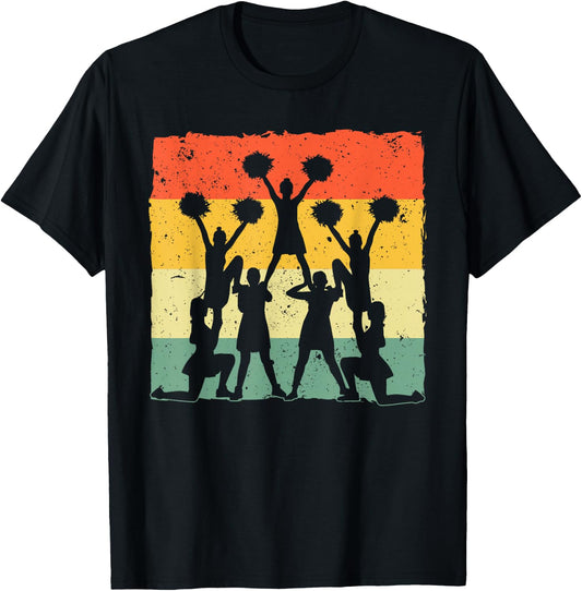 Cool Cheerleader Art Men Women Cheerleading Cheer Squad Team T-Shirt - T-Shirt | Black